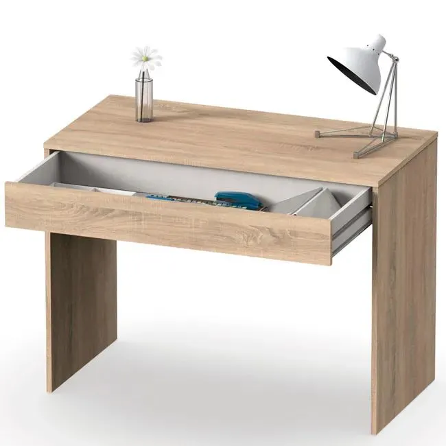 Escritorio, Mesa de Ordenador 75x100x50cm, 1 Cajón, Oficina, Habitación Juvenil, Desk, Tocador, Briebe, Madera, , Class