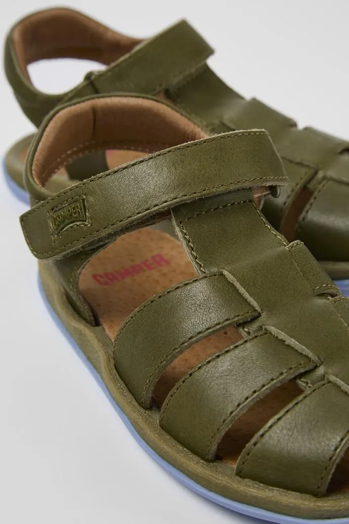 Bicho Sandalia de piel verde