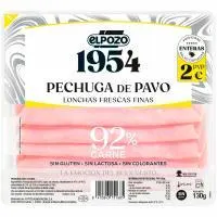 Pechuga de pavo ELPOZO 1954, lonchas, bandeja 120 g