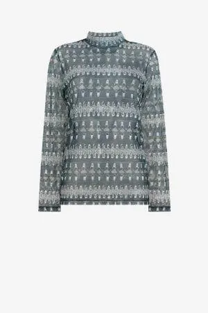 camisa con estampado gráfico