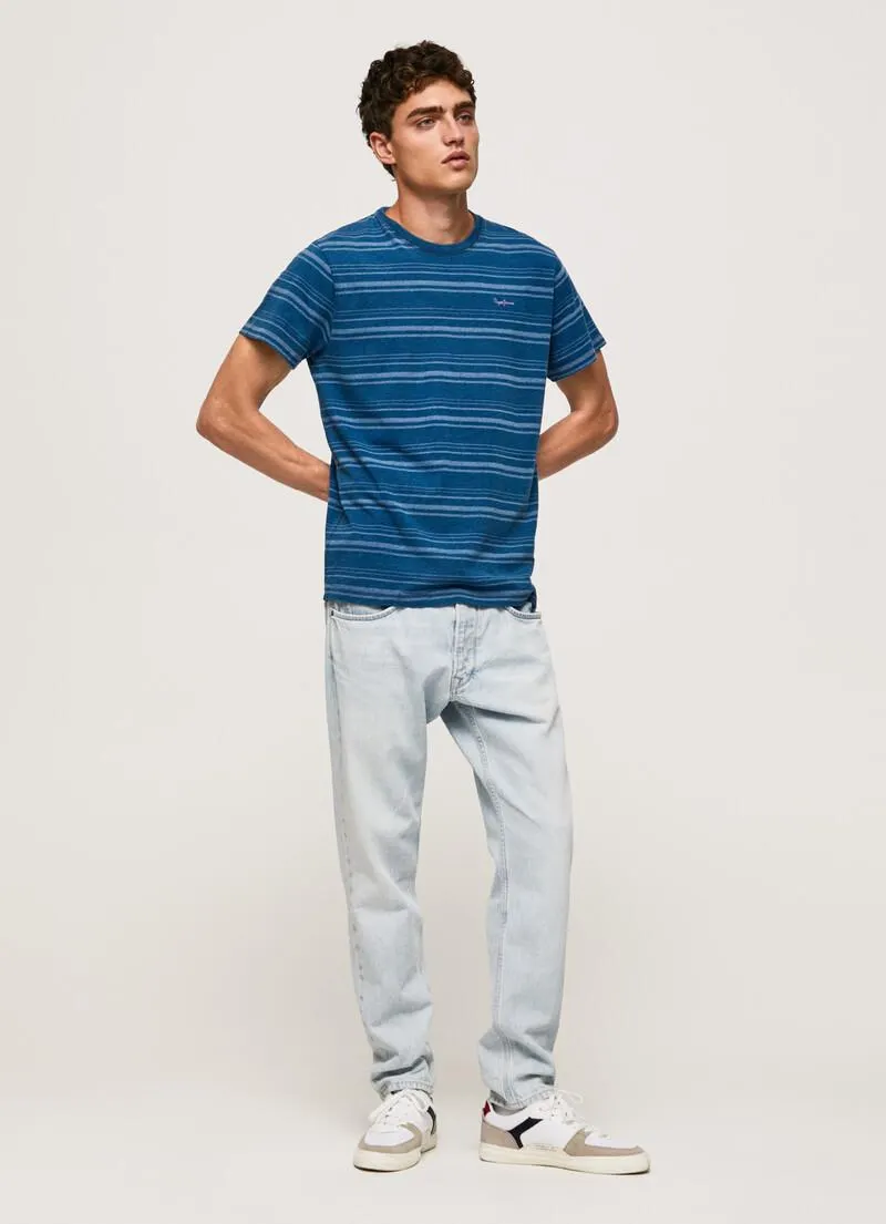 CAMISETA ALGODÓN ESTAMPADO RAYAS