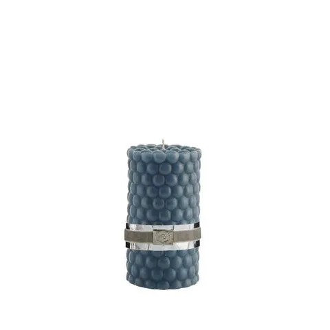 Dotsie pillar candle H12.5 cm. blue
