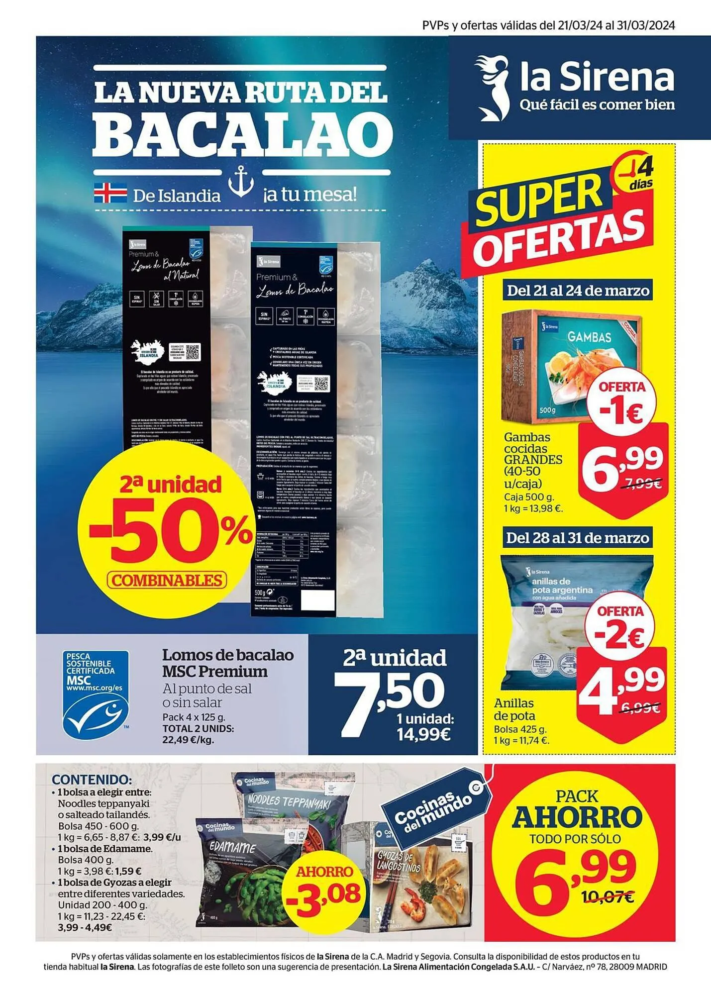 Catálogo de Folleto La Sirena 21 de marzo al 31 de marzo 2024 - Página 1