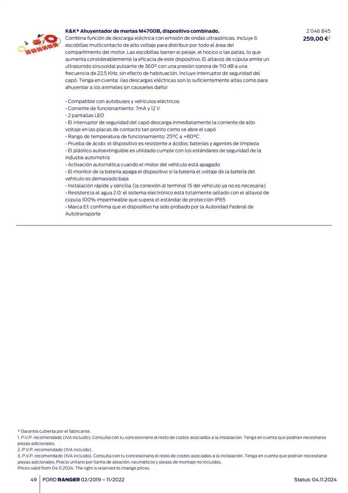 Catálogo de Ford de accesorios Ford Ranger 13 de noviembre al 13 de noviembre 2025 - Página 49