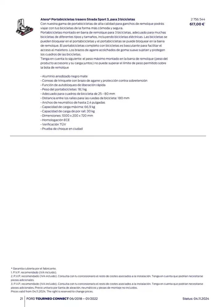 Catálogo de Ford de accesorios Tourneo Connect 13 de noviembre al 13 de noviembre 2025 - Página 21