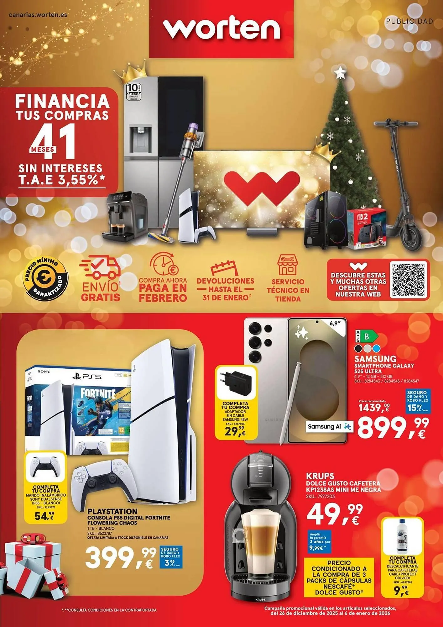 Catálogo de Folleto Worten 26 de diciembre al 6 de enero 2026 - Página 1