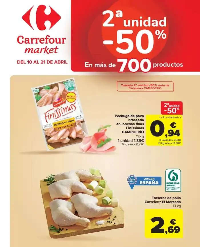 2ªunidad -50% En más de 700productos - 1
