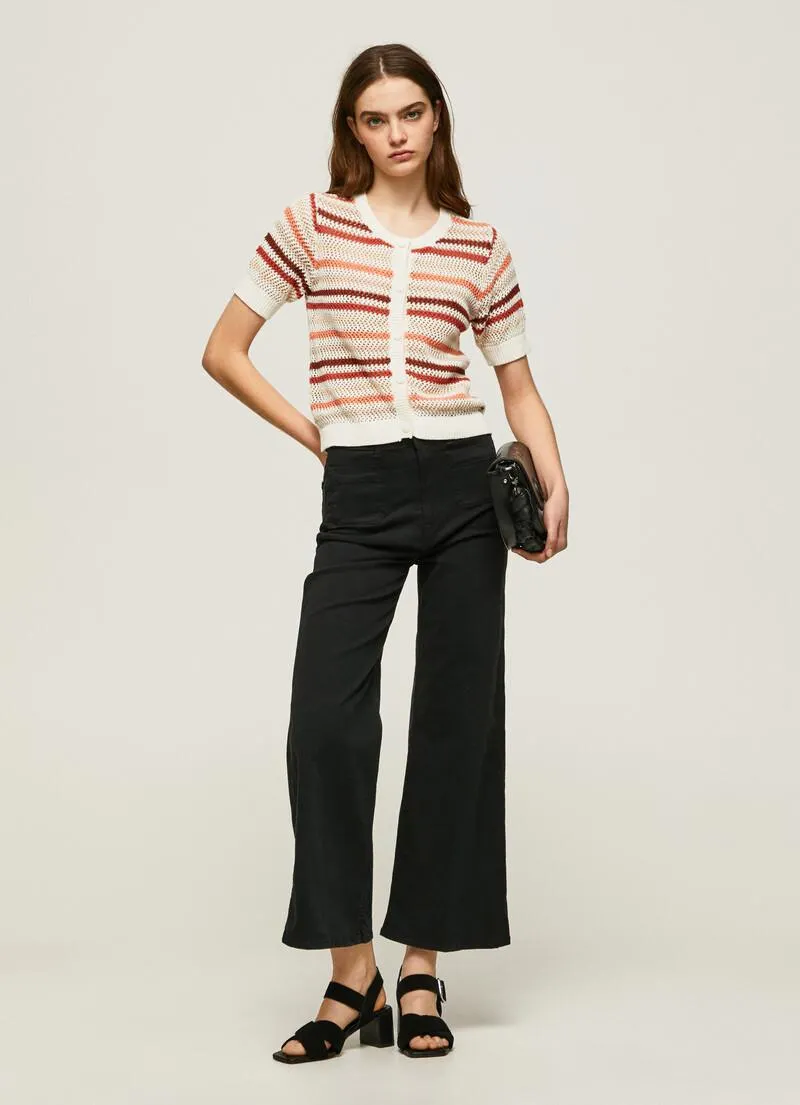 CARDIGAN ALGODÓN ESTAMPADO RAYAS