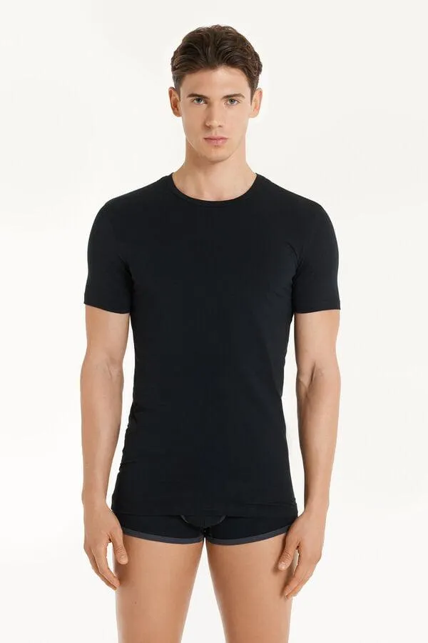 Camiseta de Algodón Elástico
