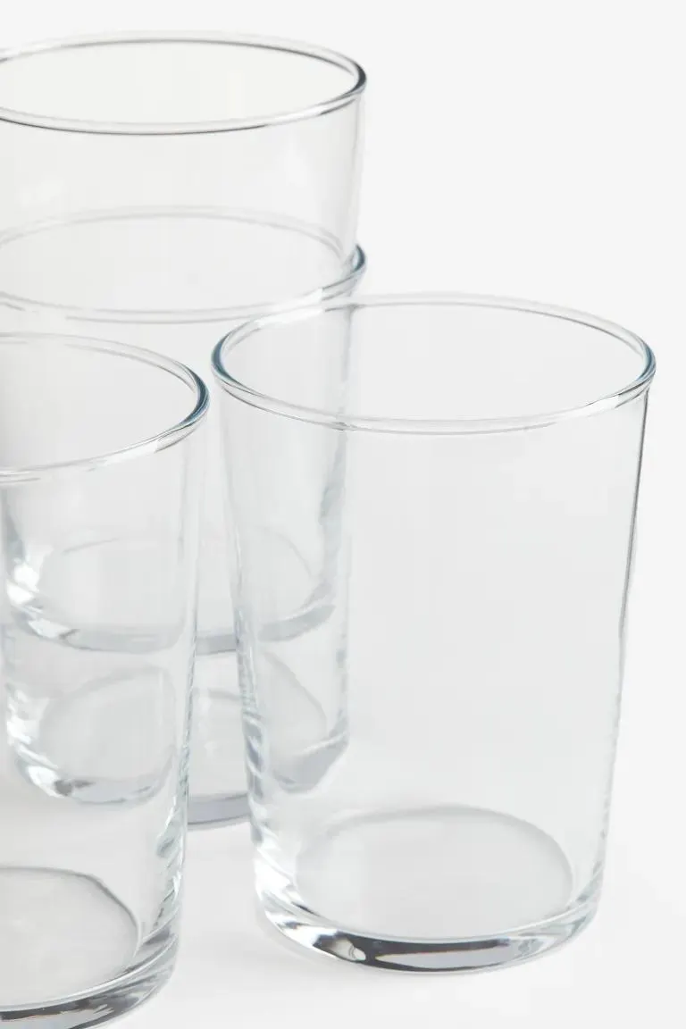 Pack de 4 vasos de vidrio