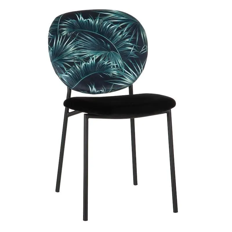 Carole chair, blue leaves
