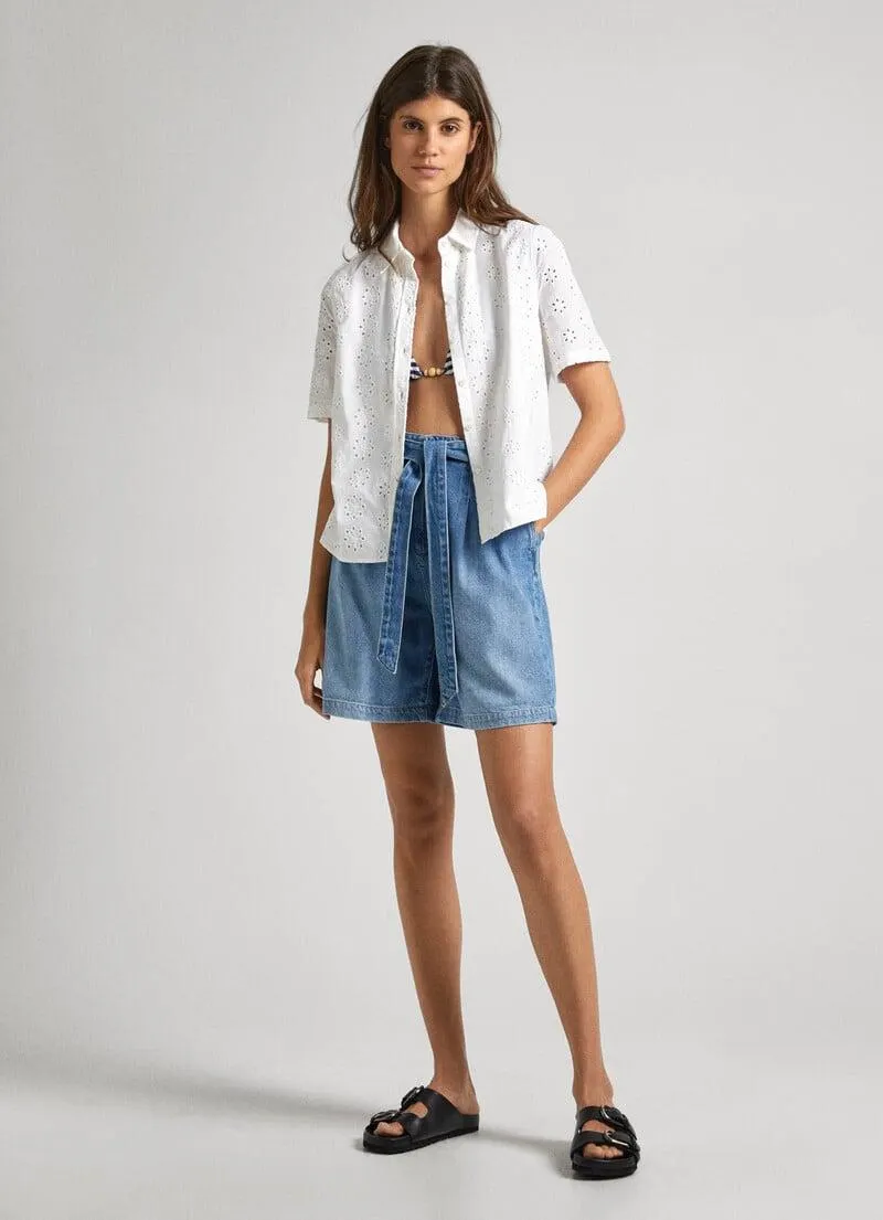 CAMISA POPELÍN DETALLES CALADOS