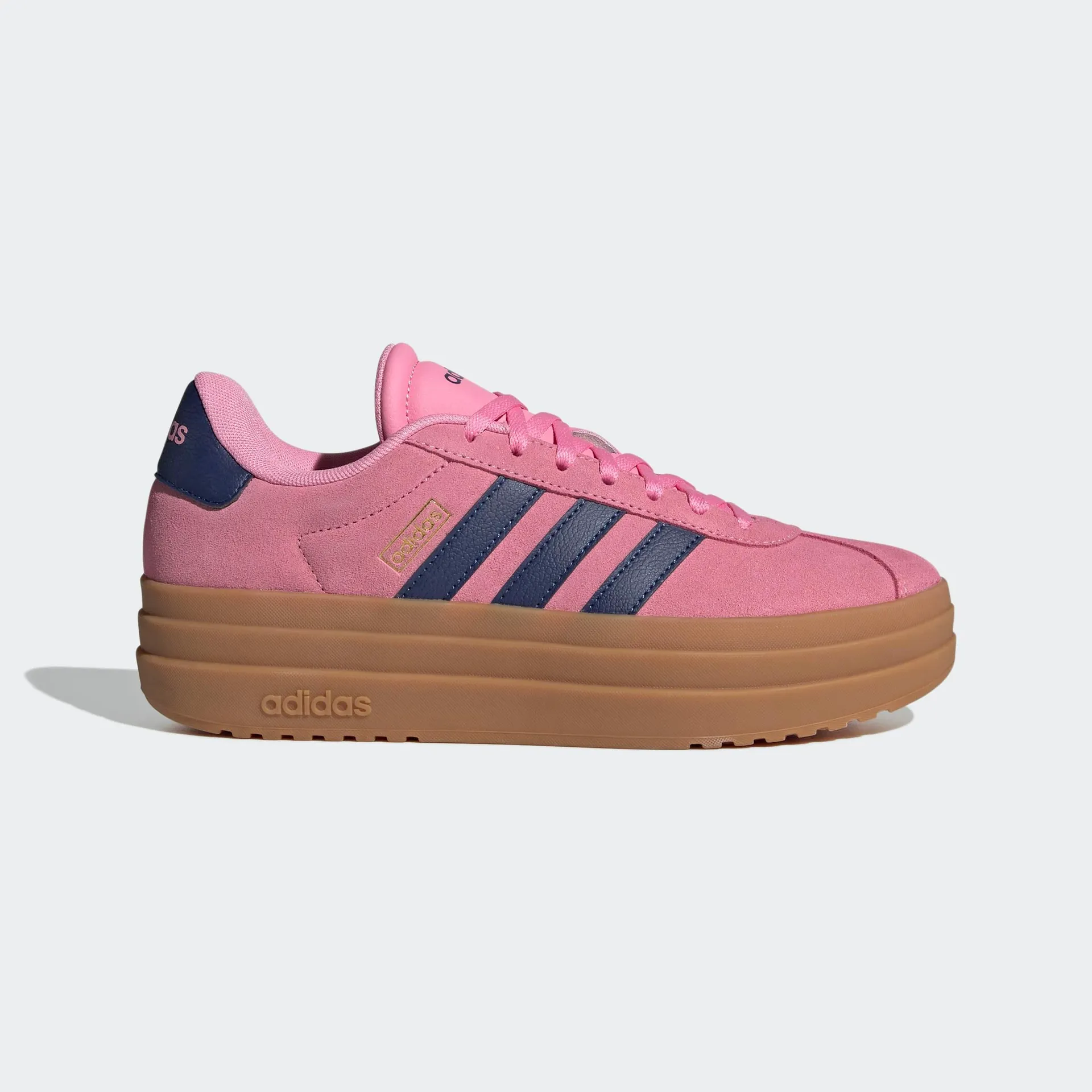 Zapatillas deportivas mujer, vl court bold rosa y azul marino goma