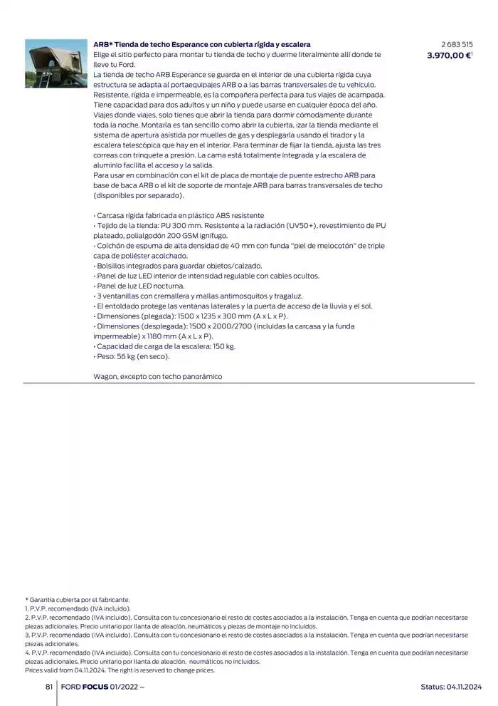 Catálogo de Ford de accesorios Focus 13 de noviembre al 13 de noviembre 2025 - Página 81