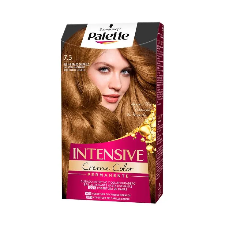tinte rubio dorado caramelo palette nº7.5, ud