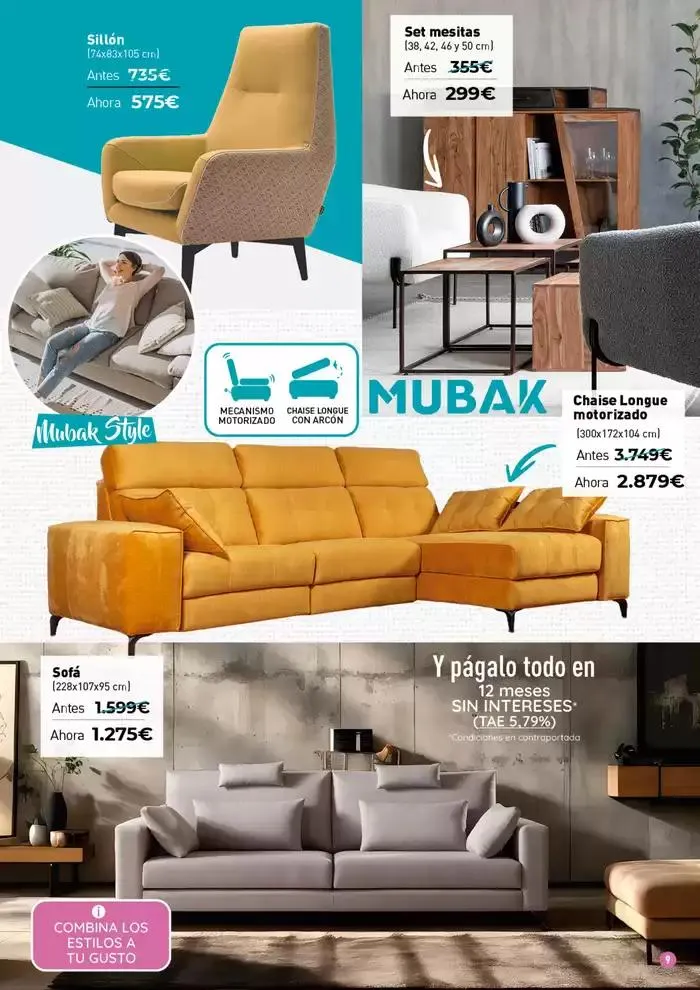 Catálogo de Sofás y Descanso Mubak: ¡Ni tan mal! 2 de abril al 30 de junio 2025 - Página 9