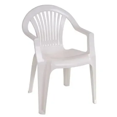 Silla De Jardín Monoblock Braga Blanco 56 X 54 X 80 cm