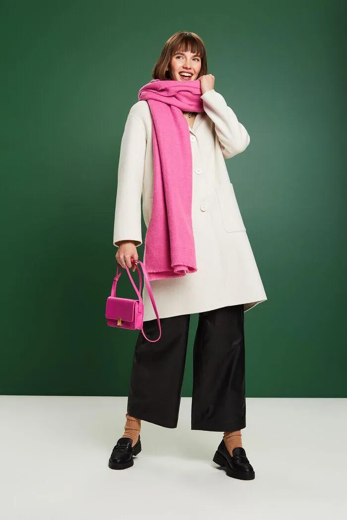 Abrigo de mezcla de lana