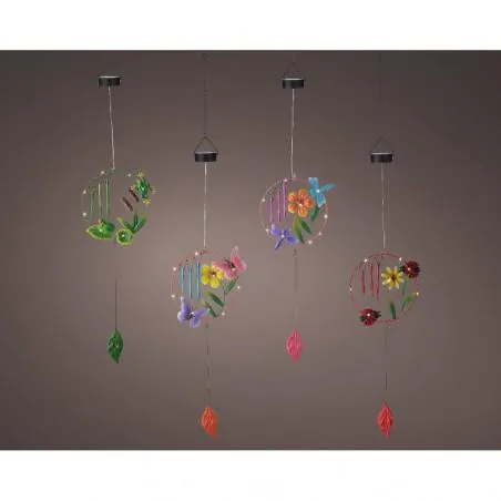 CAMPANA DE VIENTO SOLAR MICRO LED 113CM