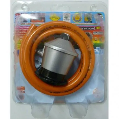KIT BUTANO REGULADOR + TUBO 1.5M.+ 2 ABRAZADERA