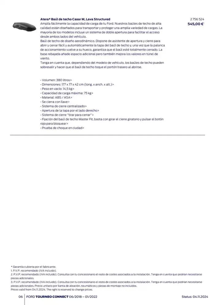 Catálogo de Ford de accesorios Tourneo Connect 13 de noviembre al 13 de noviembre 2025 - Página 6