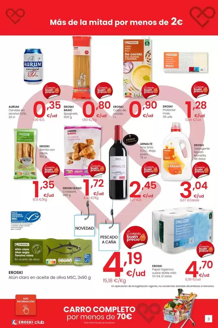 Catálogo de Más de 2000 productos, SIEMPRE A BUEN PRECIO SUPERMERCADOS EROSKI 30 de enero al 11 de febrero 2025 - Página 3