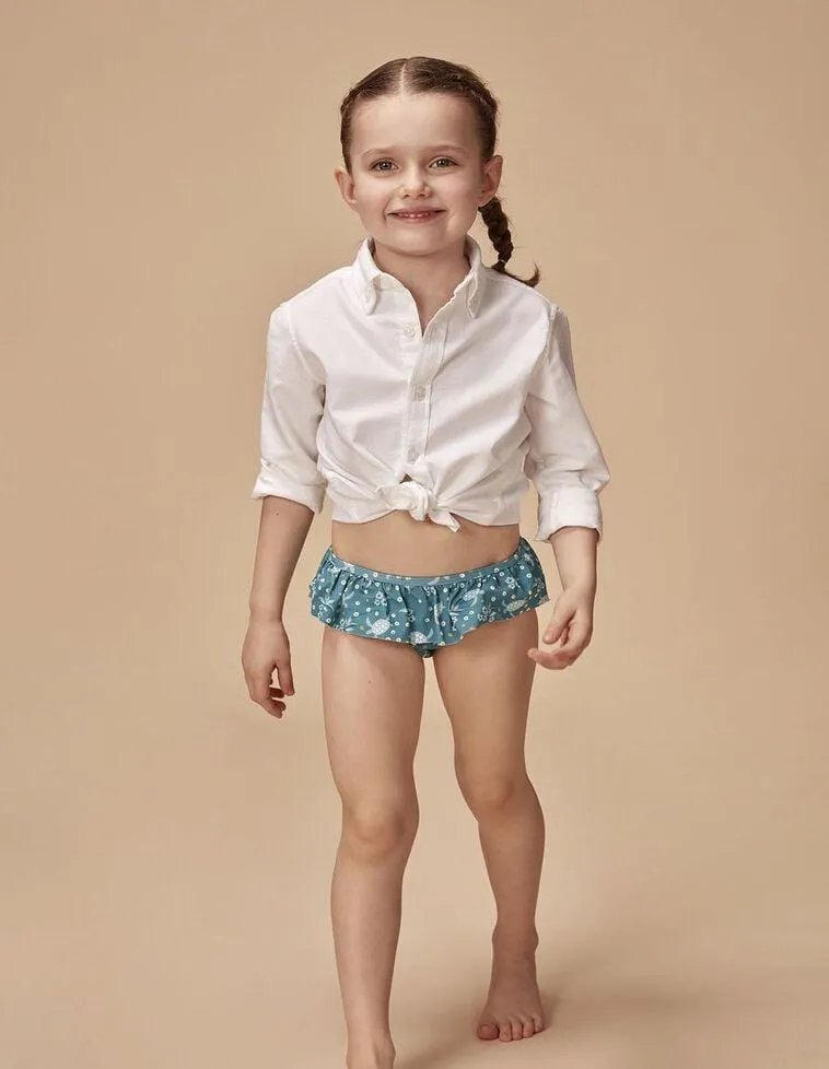 Culetín estampado tortugas azul claro