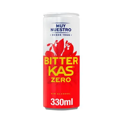 BITTER KAS Zero Bitter sin azúcar y sin alcohol lata 33 cl.