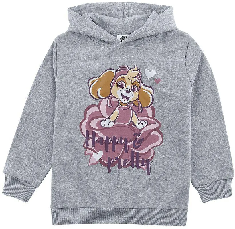 "Kids - Happy and pretty" Sudadera con capucha Gris jaspeado de Paw Patrol