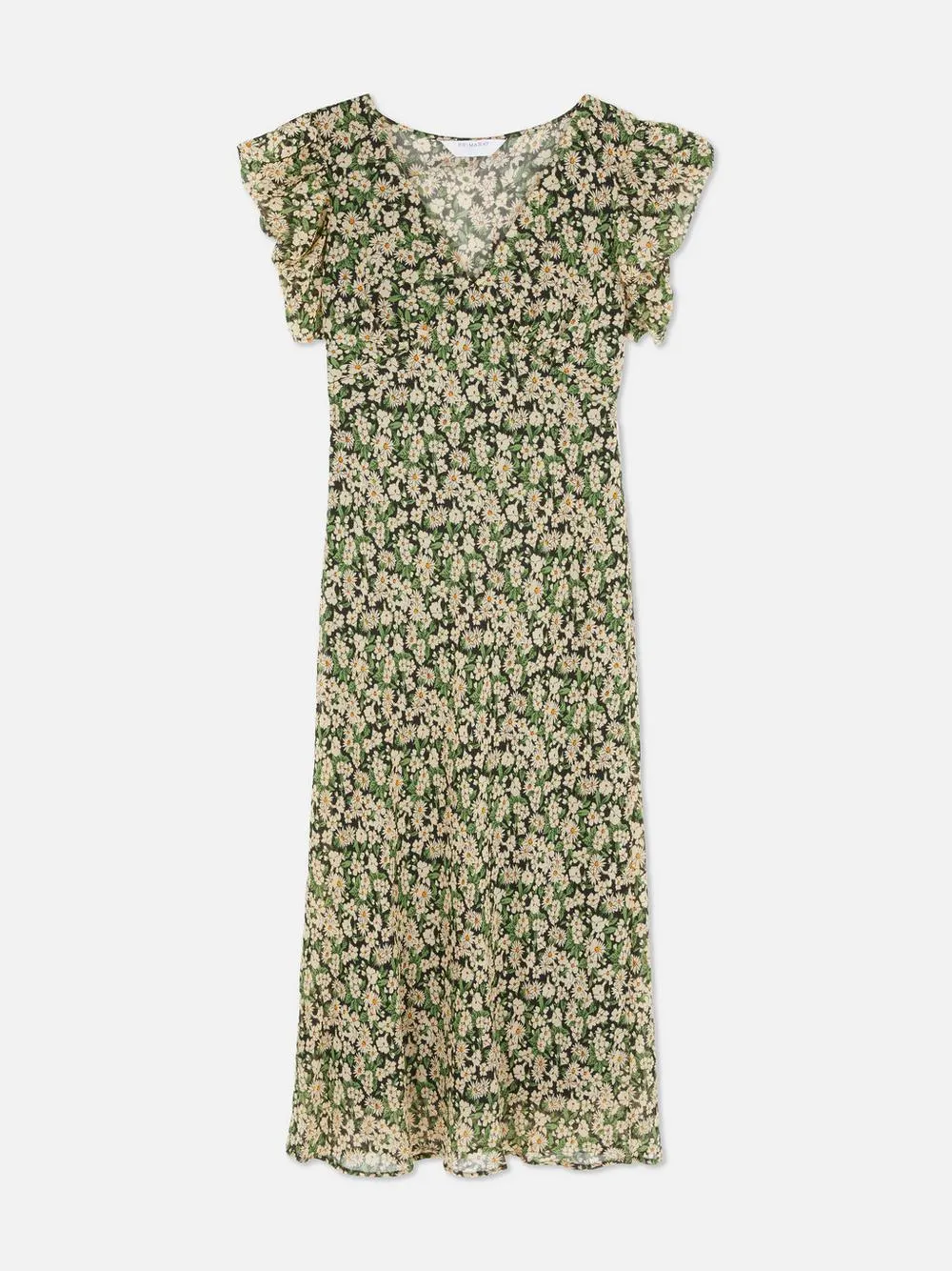 Vestido de tarde midi con estampado floral