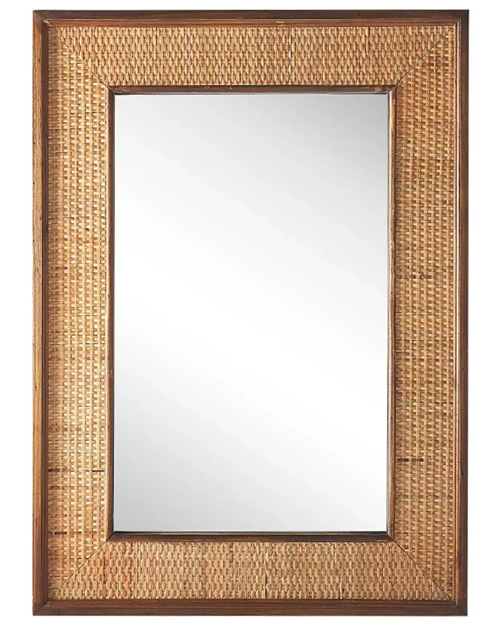 Espejo IGUALA 54 cm 74 cm Madera de bambú Fresno natural