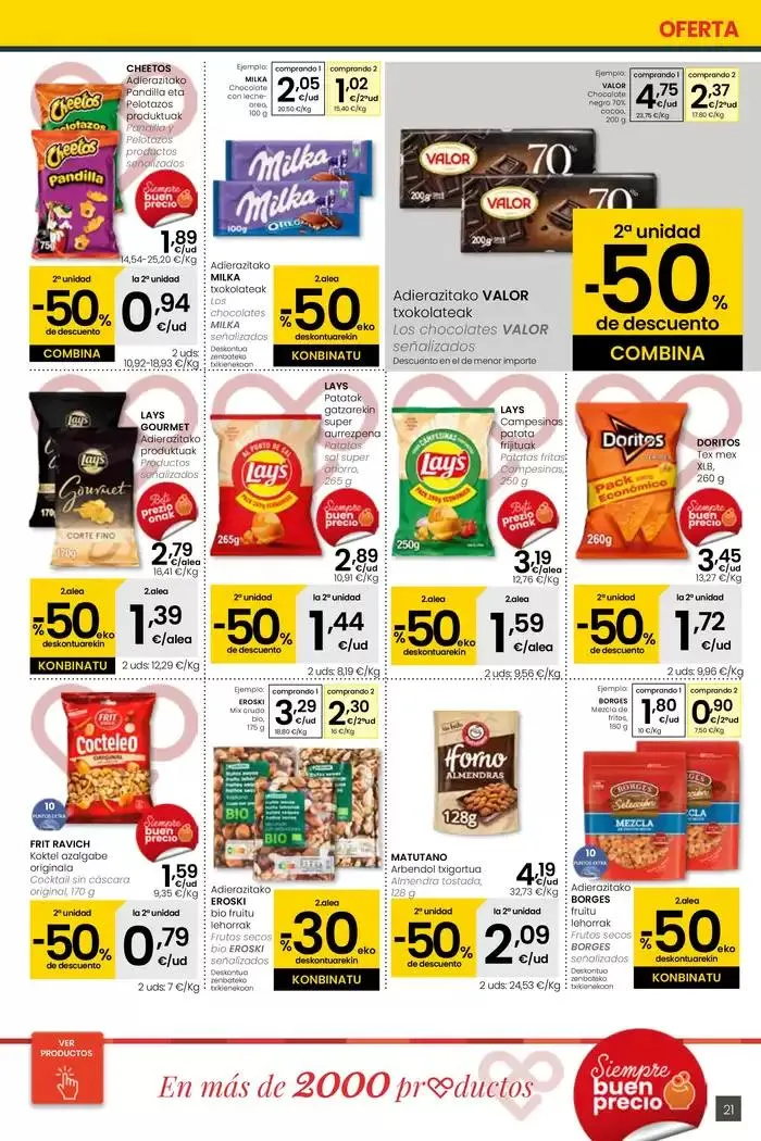 Catálogo de 2000 produktu baino gehiago, BETI PREZIO ONEAN EROSKI CENTER 30 de enero al 11 de febrero 2025 - Página 21