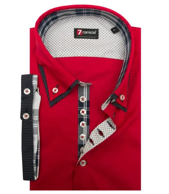 Camisa Hombre 1 Boton Button Down Doble Cuello Slim