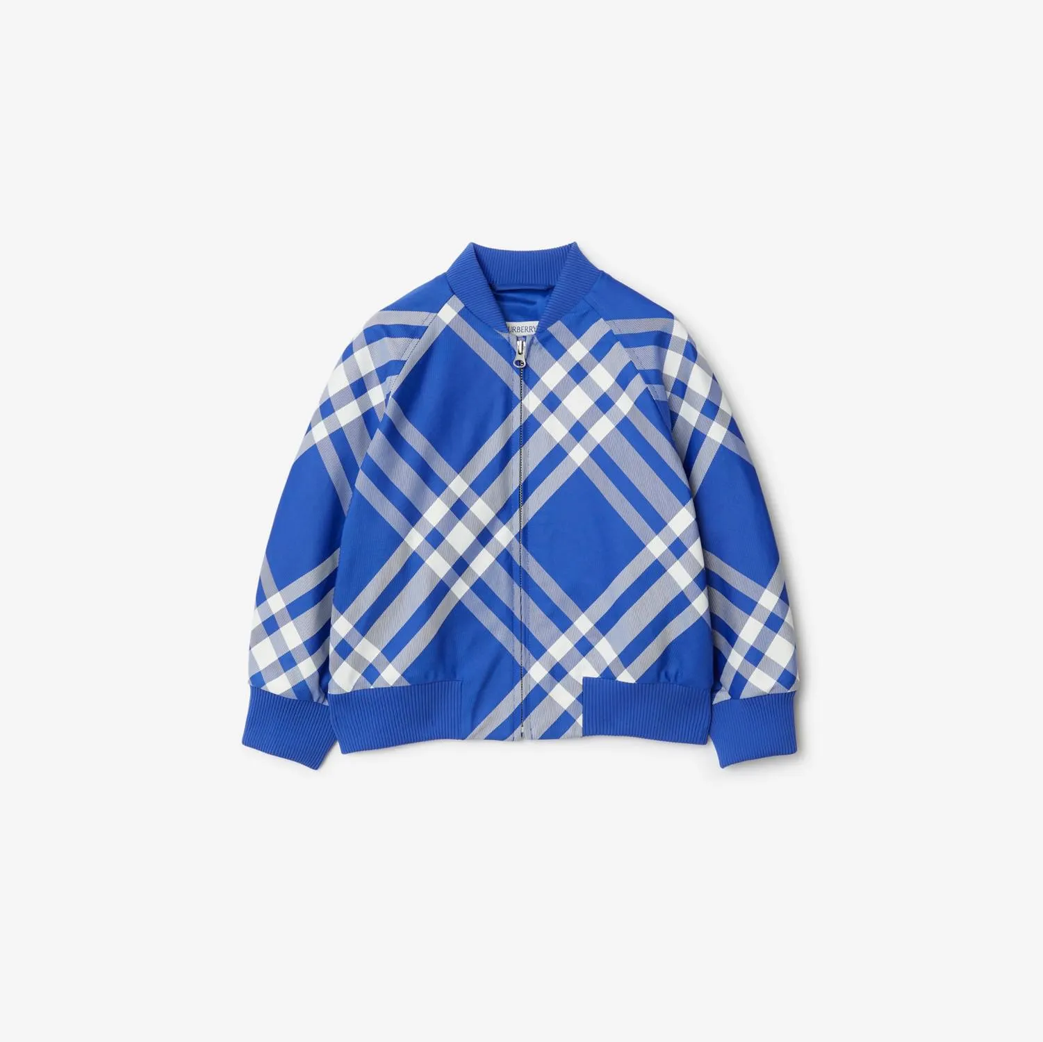 Cazadora bomber en nailon a cuadros