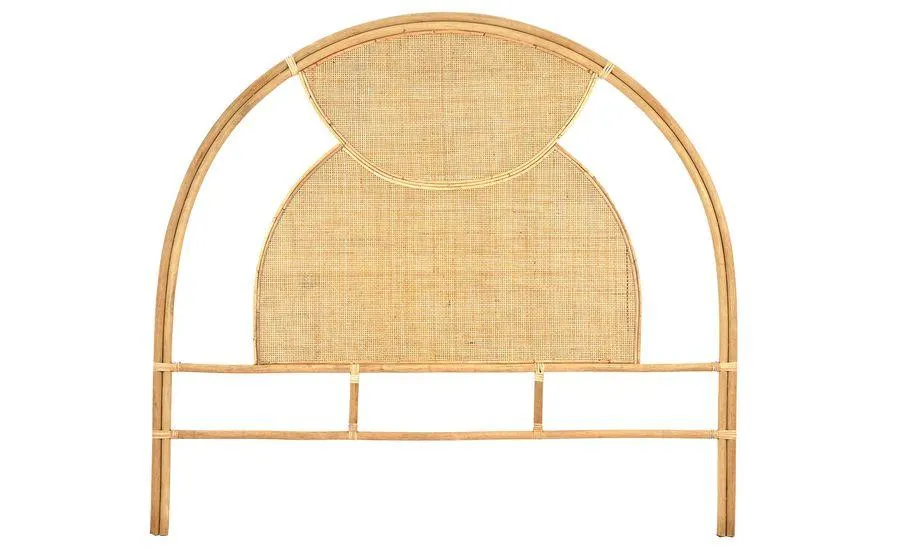Cabecero de ratán Papara 140cm con caña de madera clara