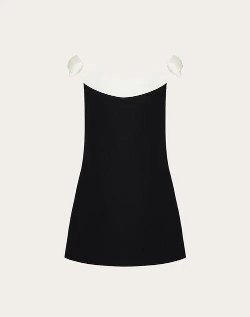 VESTIDO CORTO DE CREPE COUTURE