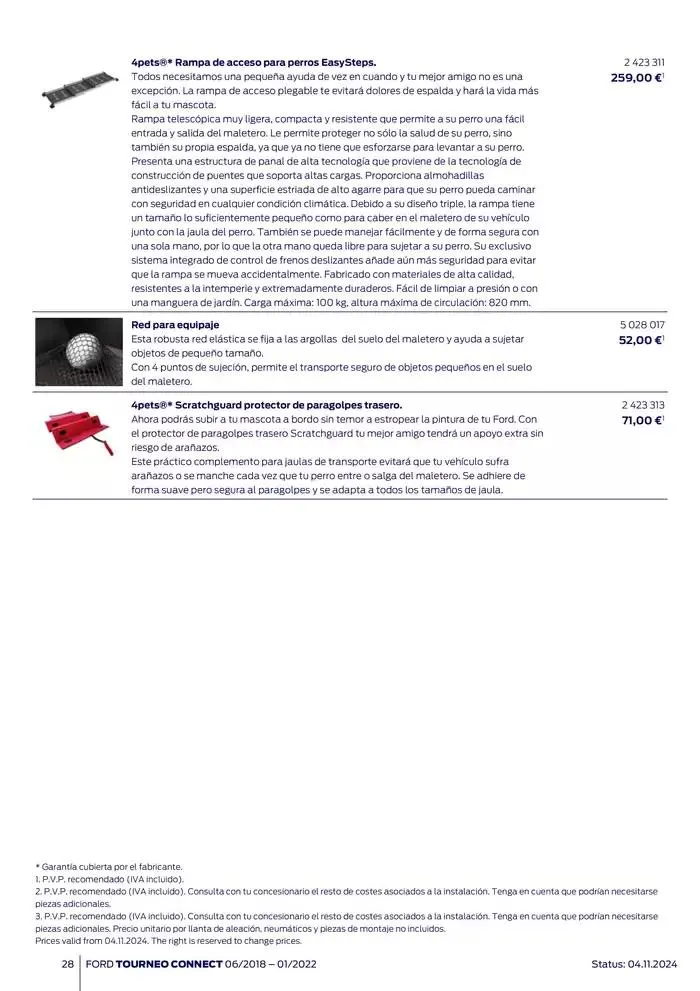 Catálogo de Ford de accesorios Tourneo Connect 13 de noviembre al 13 de noviembre 2025 - Página 28