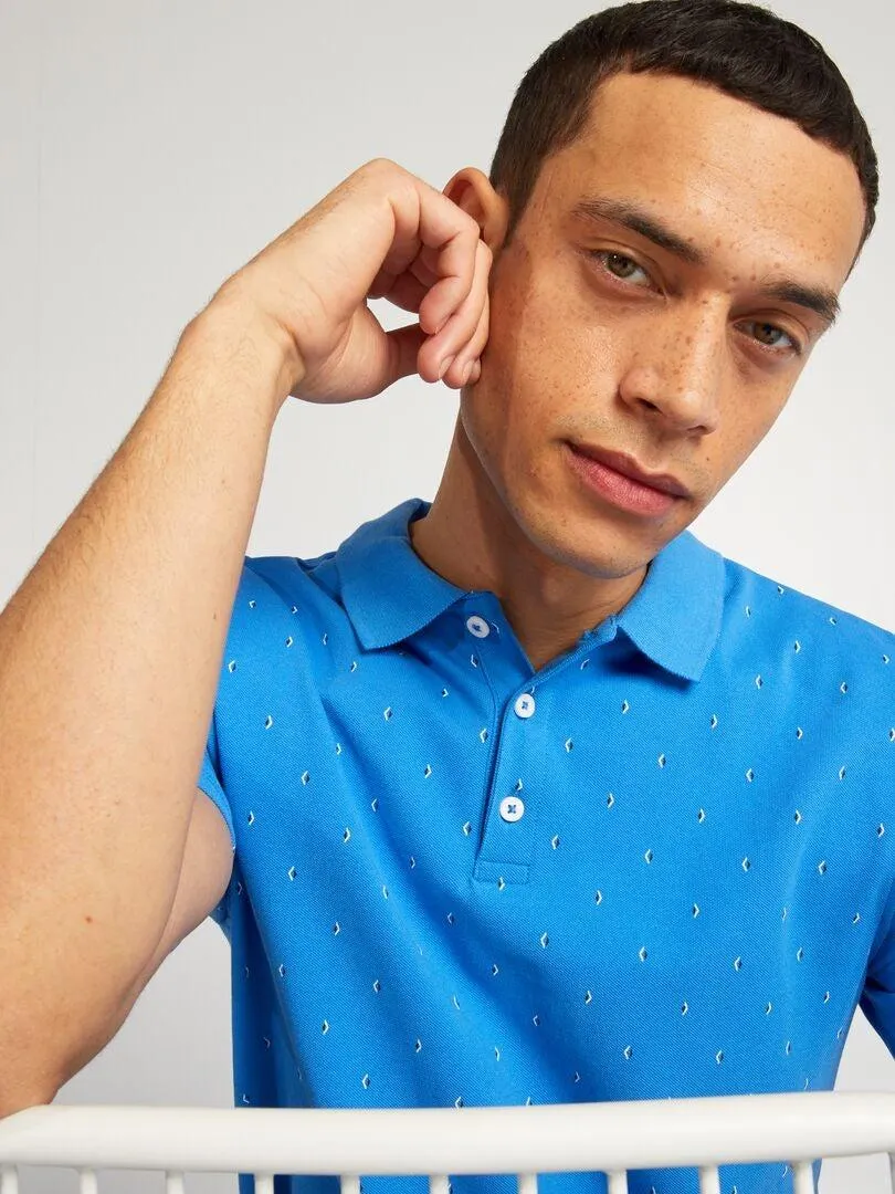 Polo estampado - AZUL