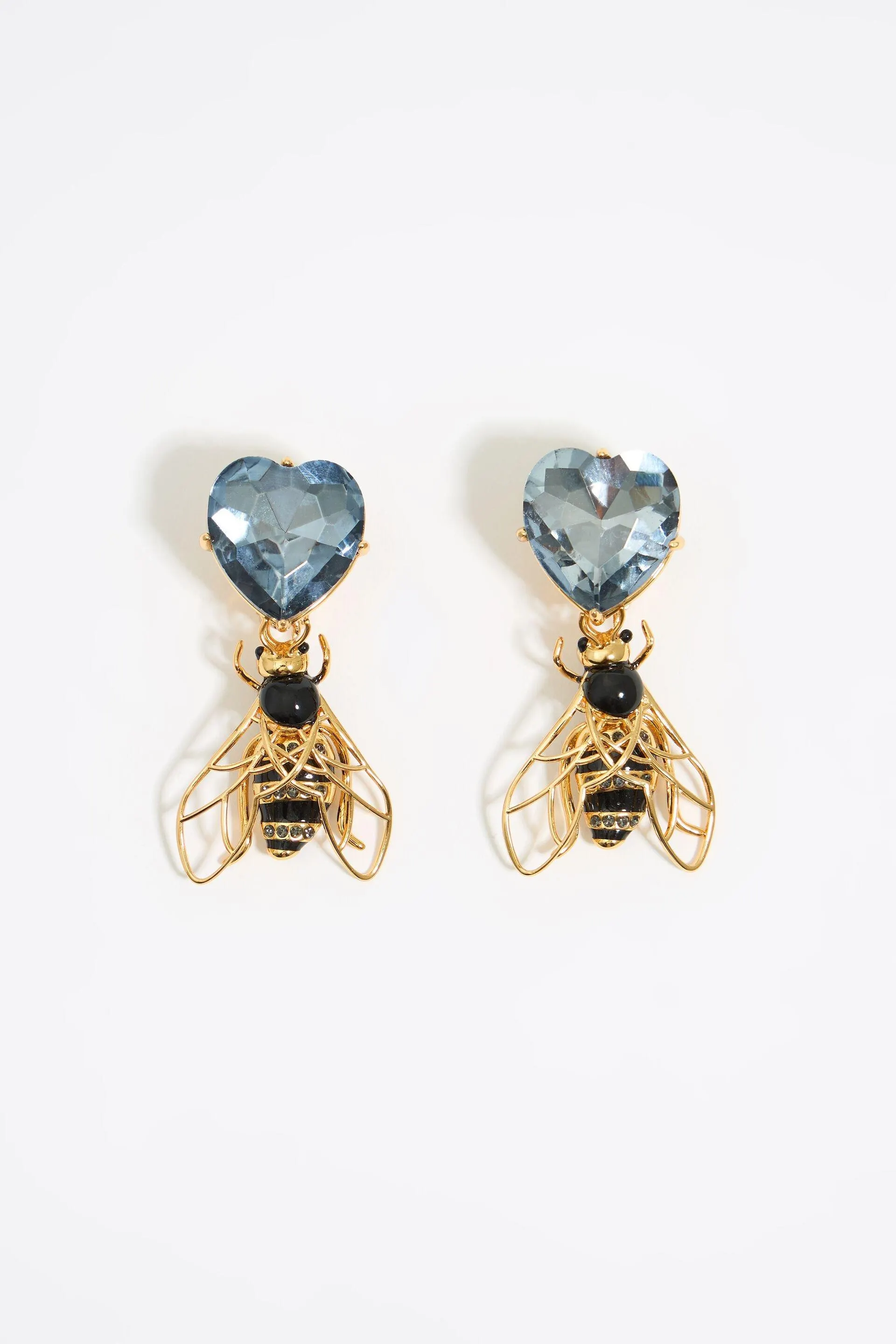 Pendientes abeja cristales