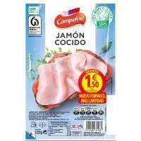 Jamón cocido CAMPOFRÍO, bandeja 120 g