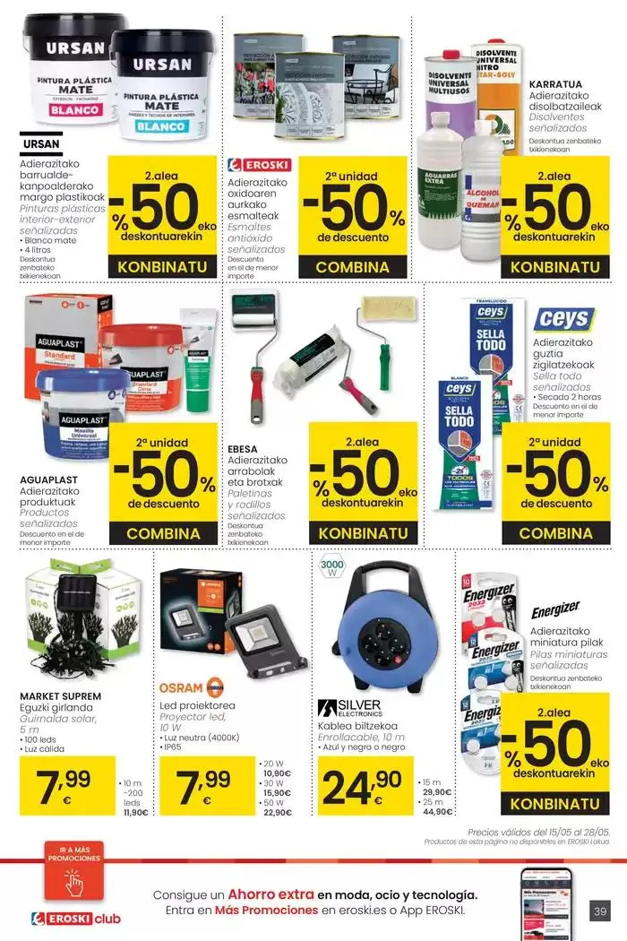 Catálogo de AUKERA OFERTA HIPERMERKATUAK EROSKI 15 de mayo al 27 de mayo 2025 - Página 39