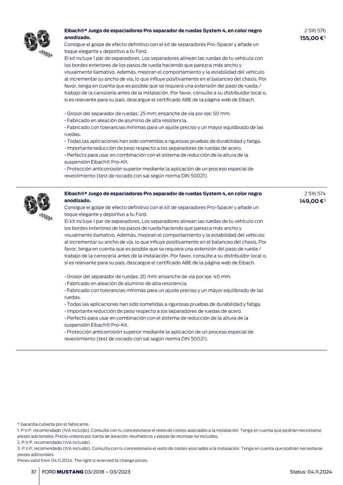 Catálogo de Ford de accesorios Ford Mustang 13 de noviembre al 13 de noviembre 2025 - Página 37