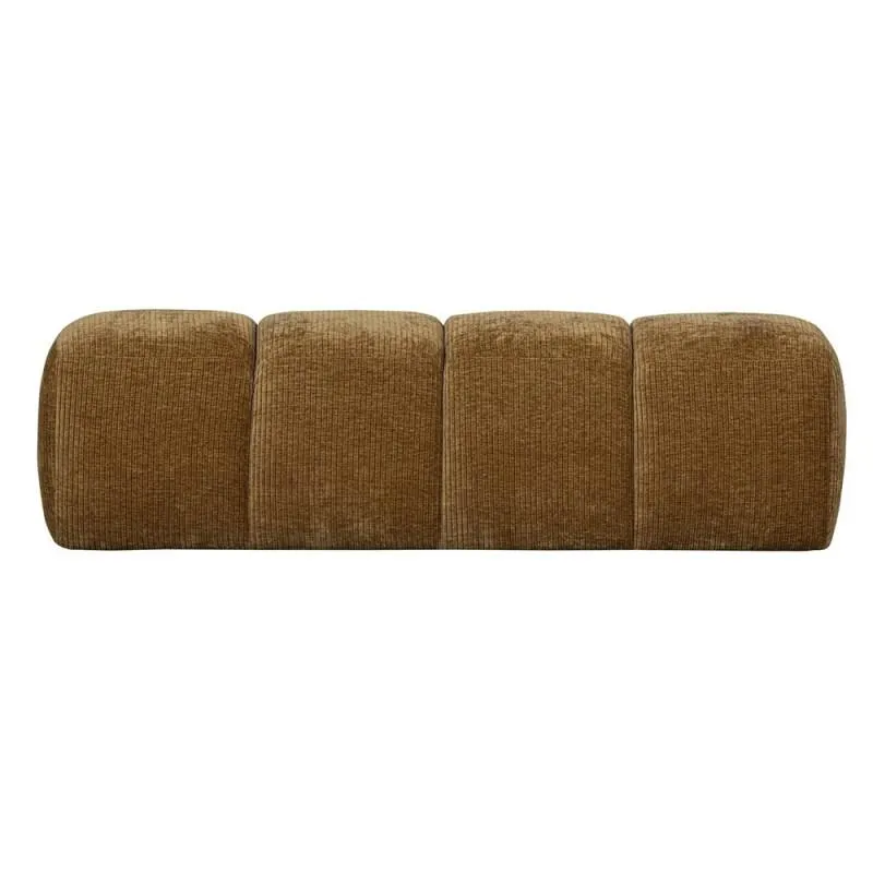 Ribbed dining bench Mojo yellow/honey, 164cm