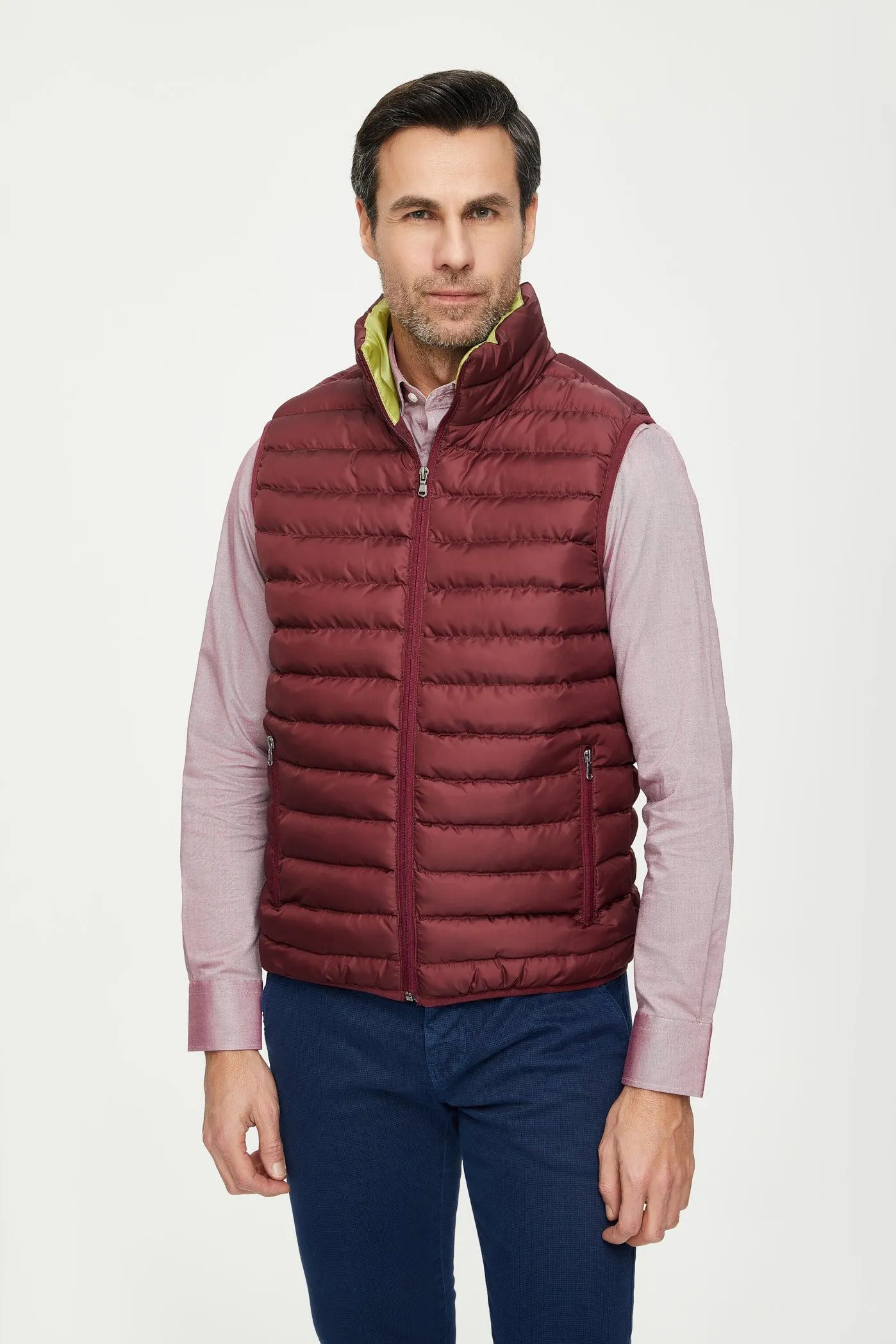 Polyestere Man Down Jacket Green Plain