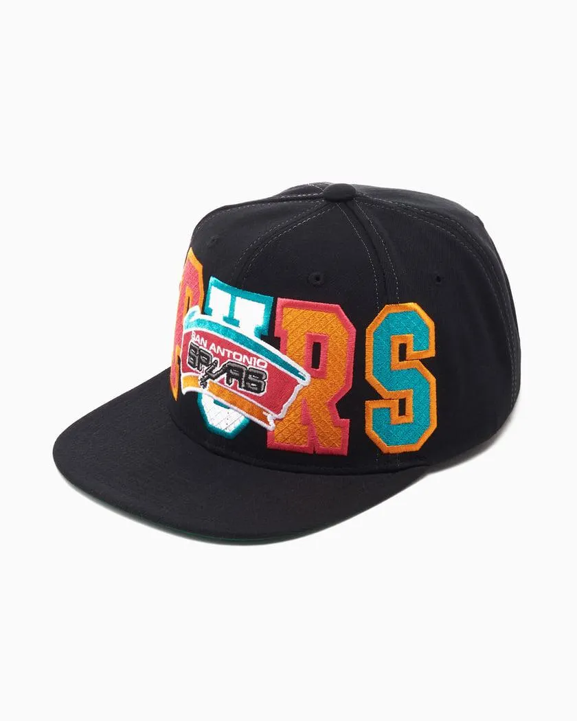Mitchell & Ness NBA Varsity Bust HWC San Antonio Spurs Unisex Snapback Cap