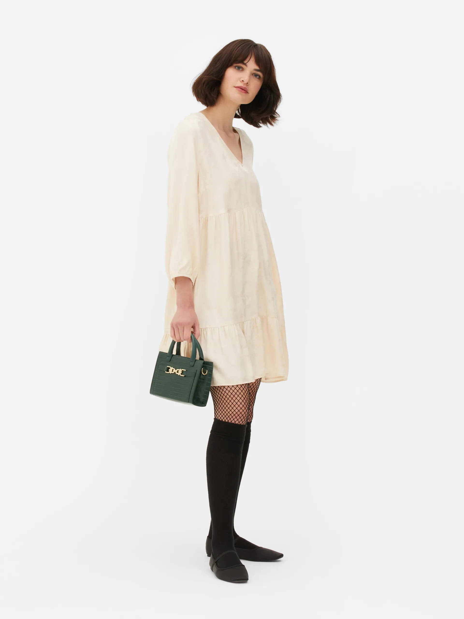 Mini-jurk met smokwerk