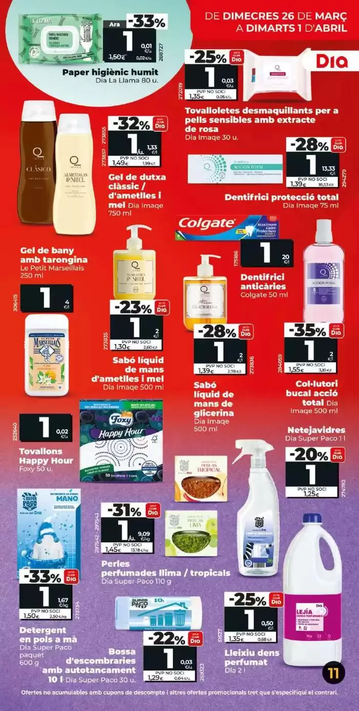 Catálogo de El teu nou Dia del 26/03 a l’ 01/04 26 de marzo al 1 de abril 2025 - Página 11
