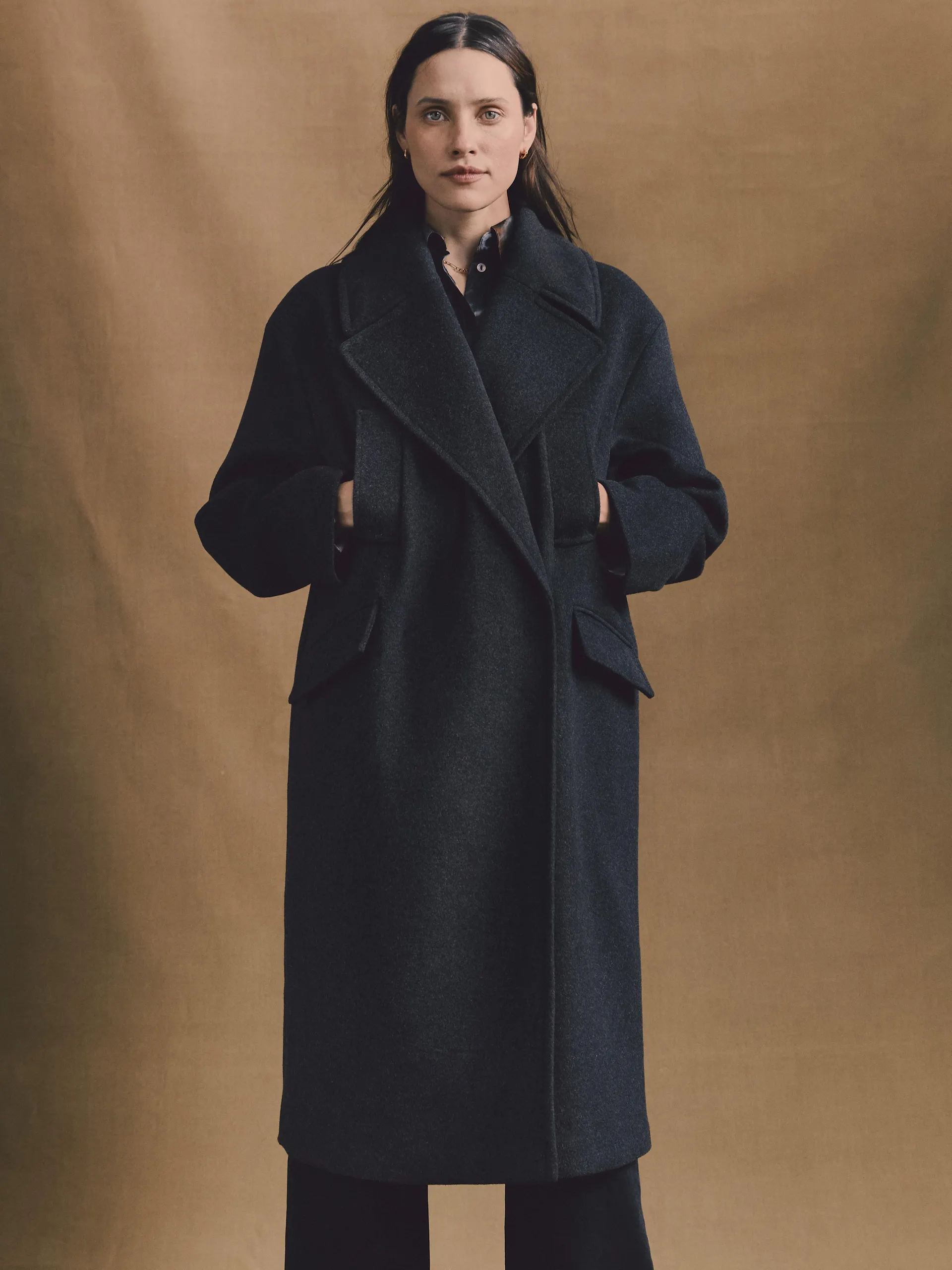 Mantel aus Wollmischung