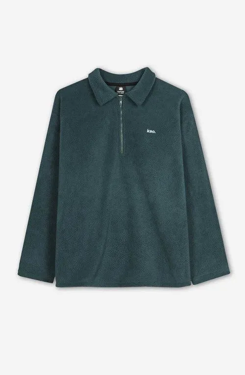 Sage Fleece Polo Sweatshirt