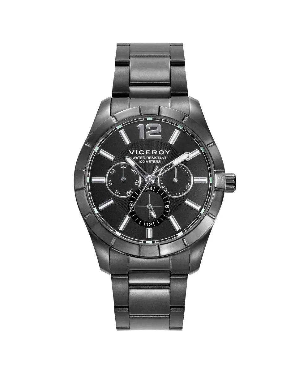 Reloj de Hombre Magnum, caja y brazalete de acero en Ip gris